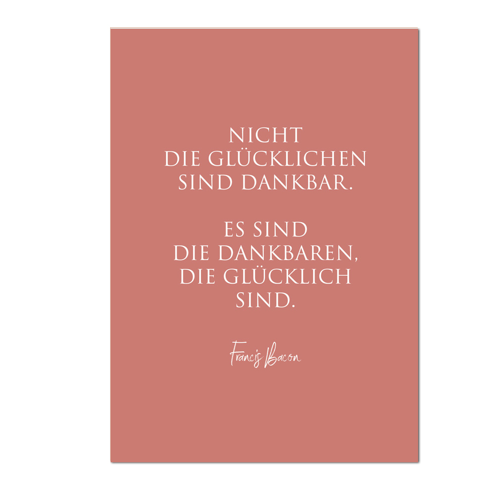 Wunderwort Postkarte "Dankbar & Glücklich…"