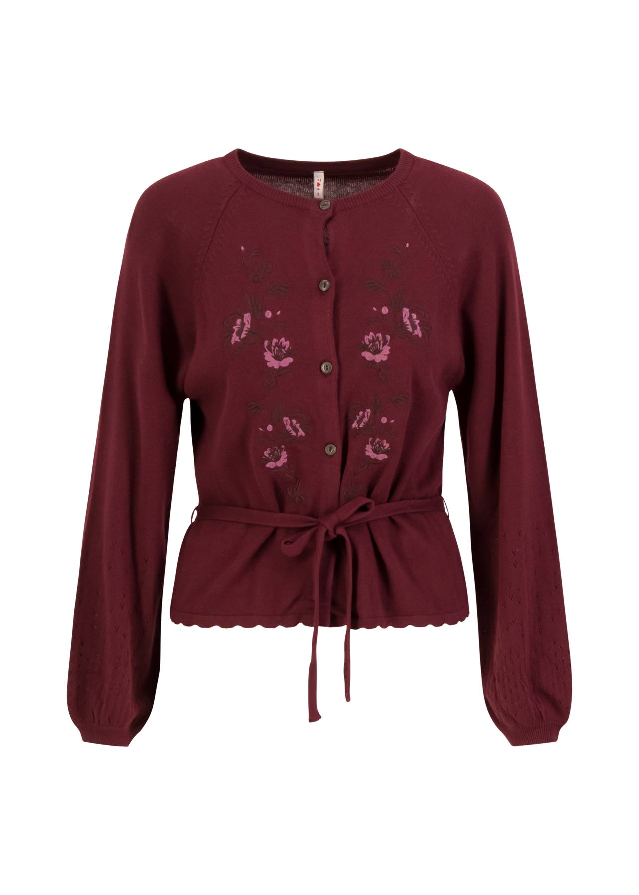 Blutsgeschwister Winter Strickjacke Tender Thoughts, burgundy dream knit