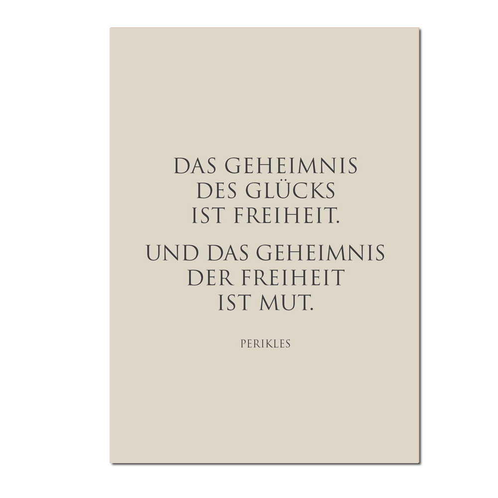 Wunderwort Postkarte "Das Geheimnis des Glücks…"