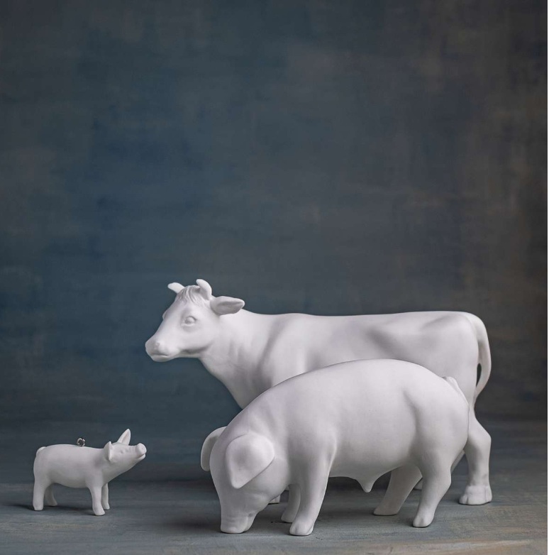 KLATT OBJECTS GRETE Kuh Figur, ca. 22 x 14,5 cm
