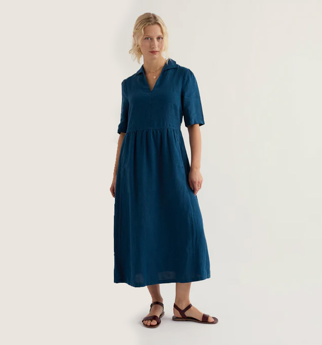 SEASALT CORNWALL Leinenkleid Fen Violet Dress-Ocean Drift