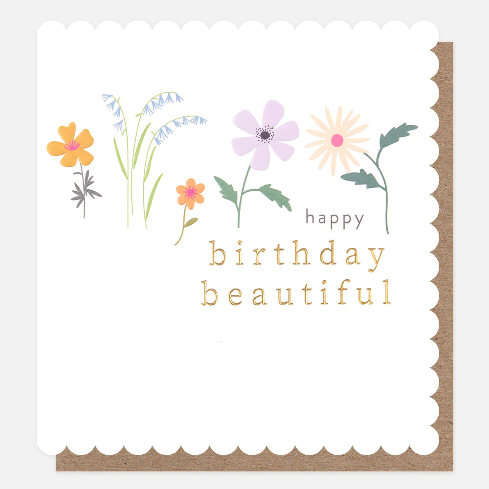 Caroline Gardner Doppelkarte "HAPPY BIRTHDAY BEAUTIFUL"Geburtstagskarte , BBL009