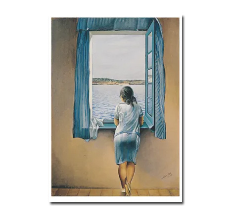 Postkarte Salvador Dali "Frau am Fenster/ Figura en una finestra, 1925 "    Kunst