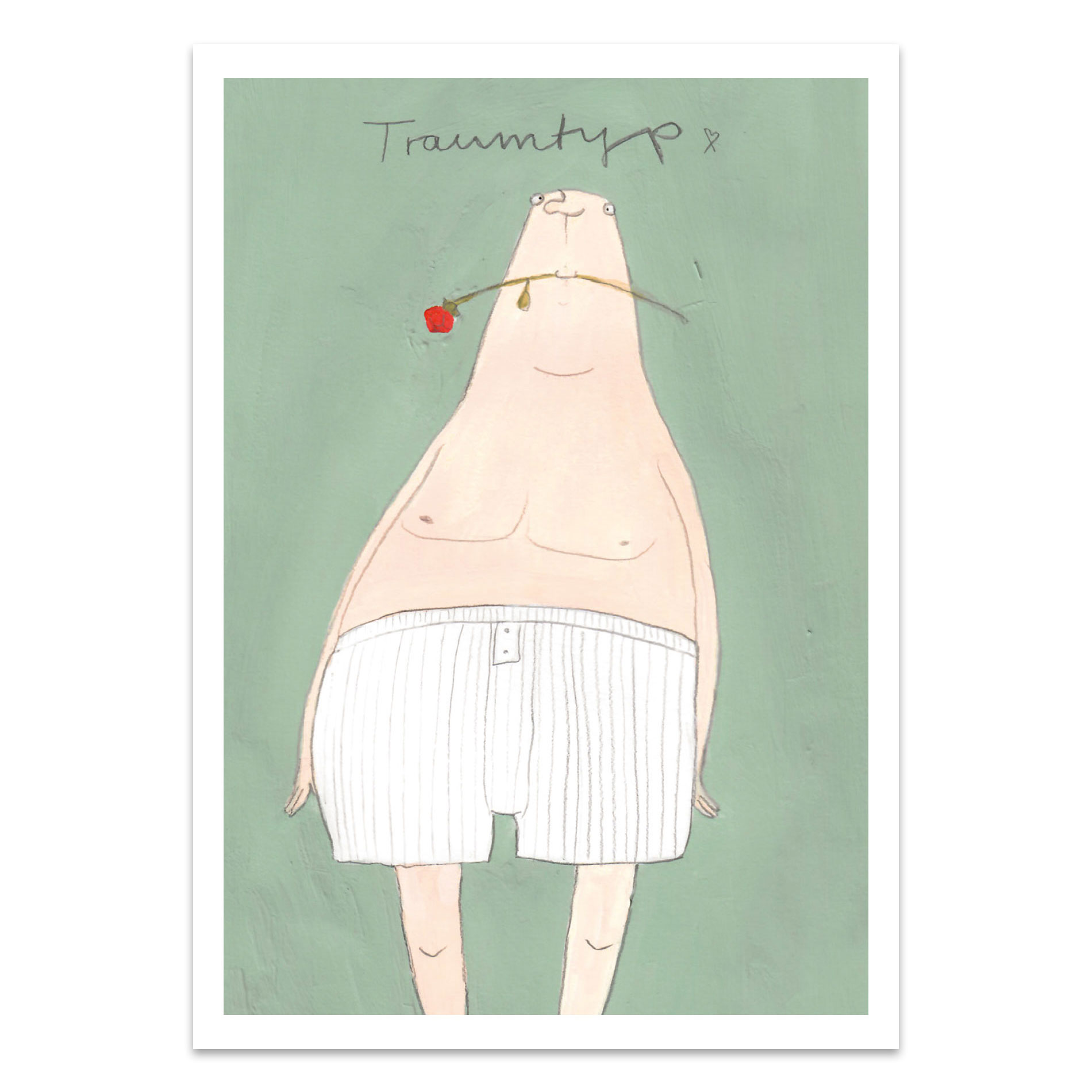 Postkarte kittiekatstudio "Traumtyp" von kittiekatstudio