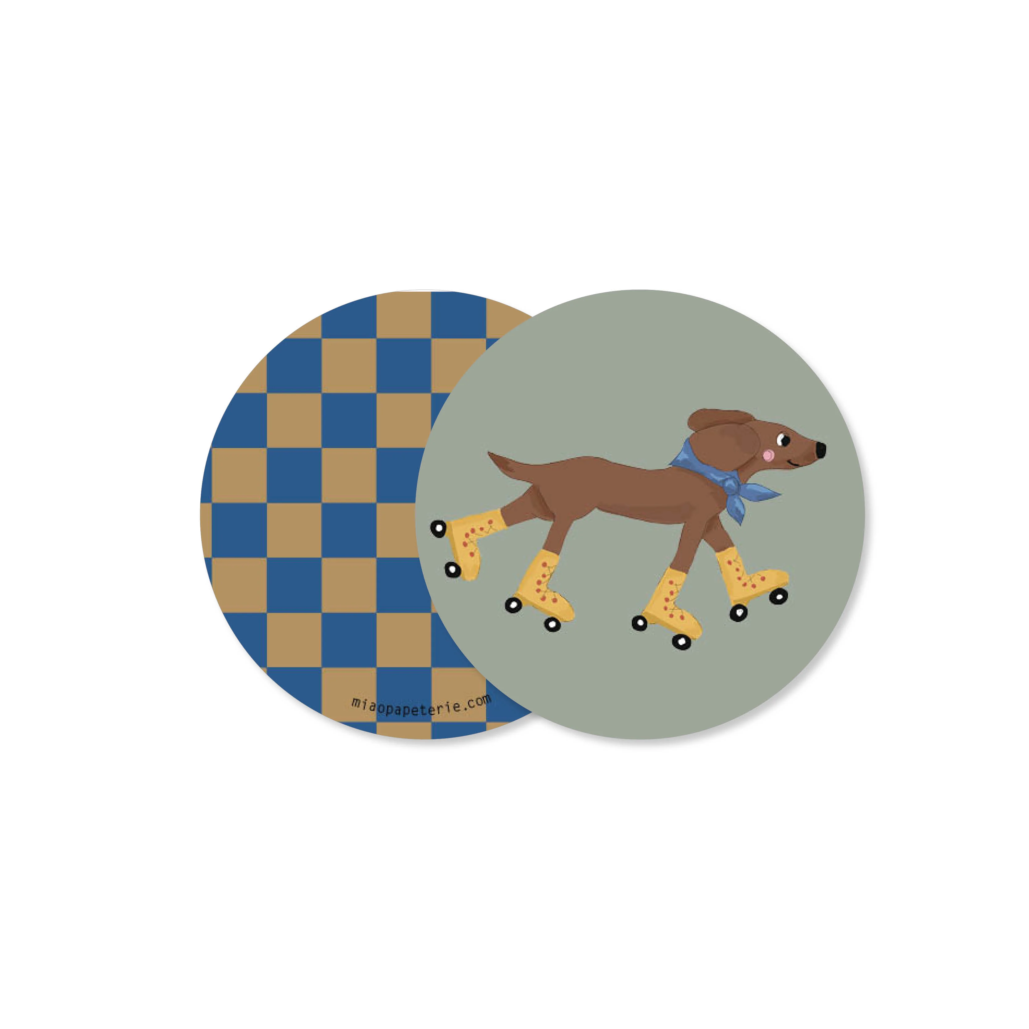 Untersetzer Hund aus Holzschliffpappe