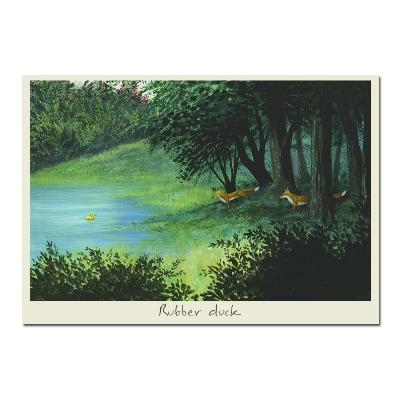 Two Bad Mice Doppelkarte "Rubber Duck" von Two Bad Mice von Anita Jeram, Fuchs