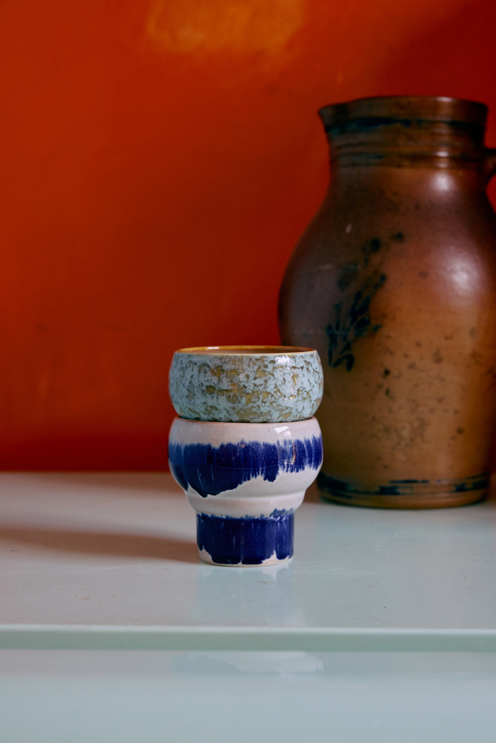 HKliving 70's lungo mug  SYMBOLIST GRÜN, Siebziger Jahre Geschirr, Keramik