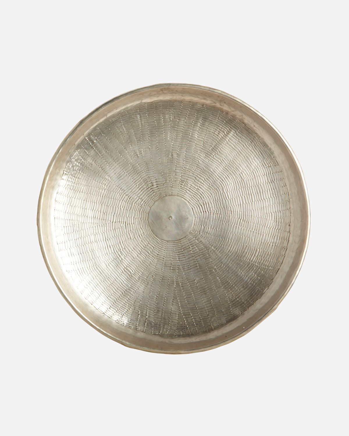 % House Doctor Tablett, Carve, Antik-Silber, D. ca. 38 cm