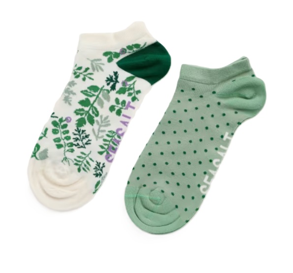 SEASALT CORNWALL Bamboo Arty Trainer Socks Pack of 2-, ONE SIZE ca. 38-40  Harebell Mix, 2er Set