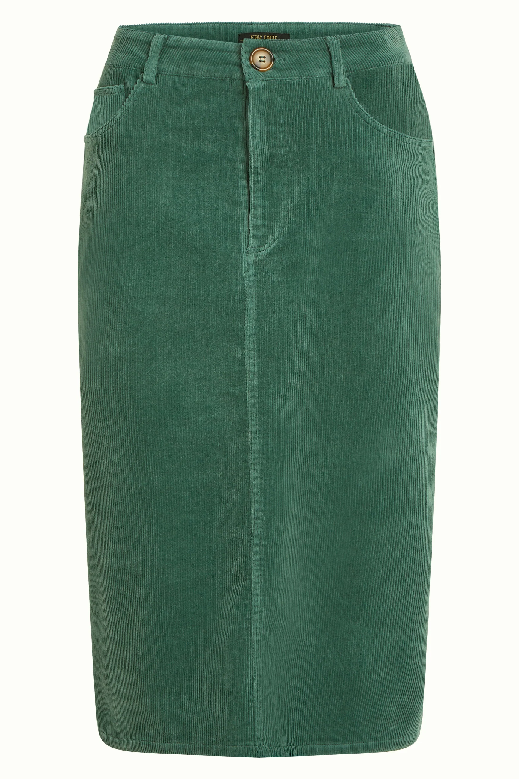 % King Louie Cord Rock Prisca Skirt Corduroy, Farbe Matcha Green