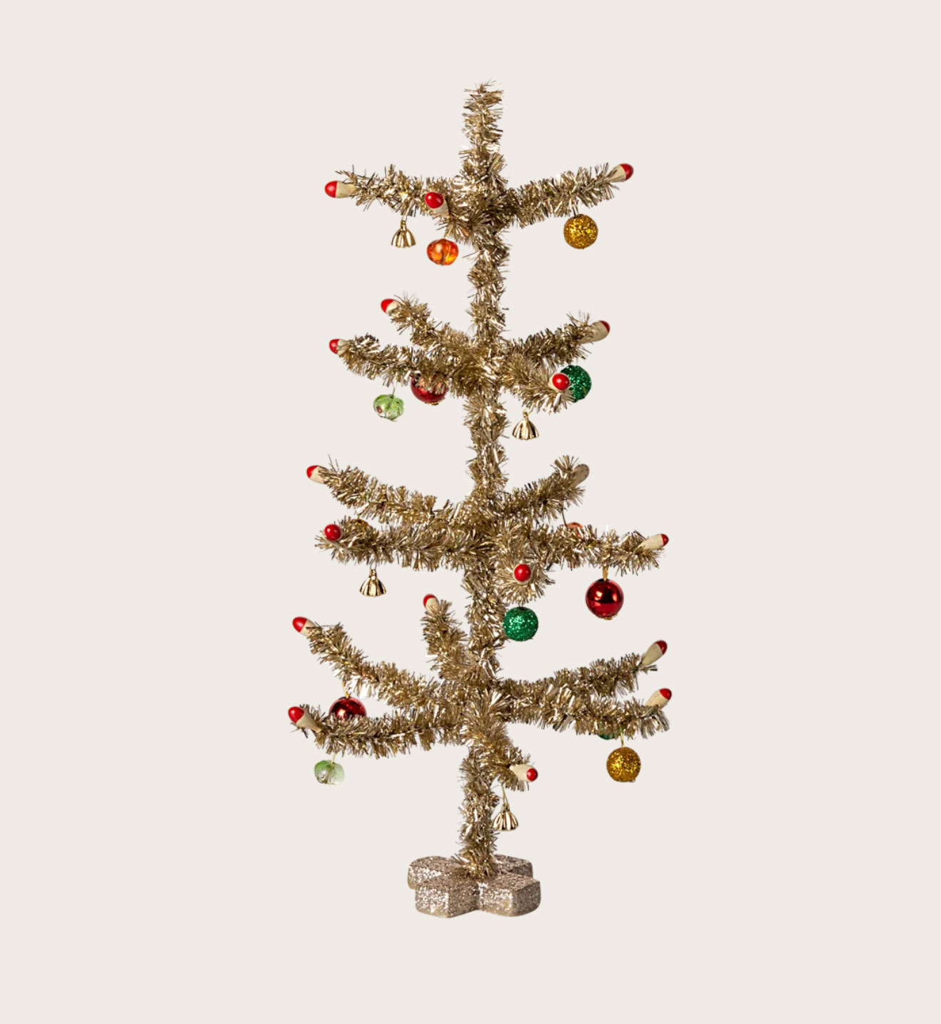 Maileg Weihnachtsbaum -Gold, Rot und Grün, ca. 25 cm