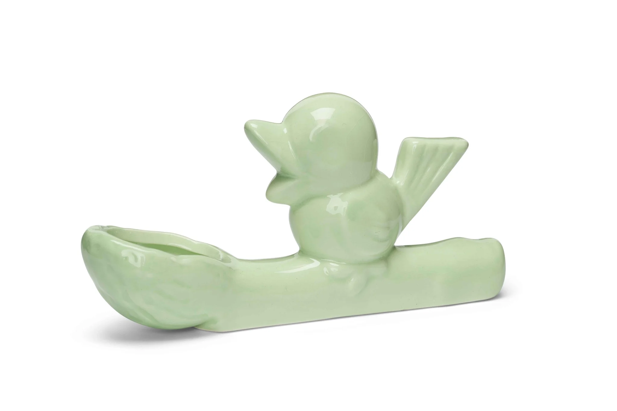 Flower Thief, Mint Green, kleine Vase mit Vogel  