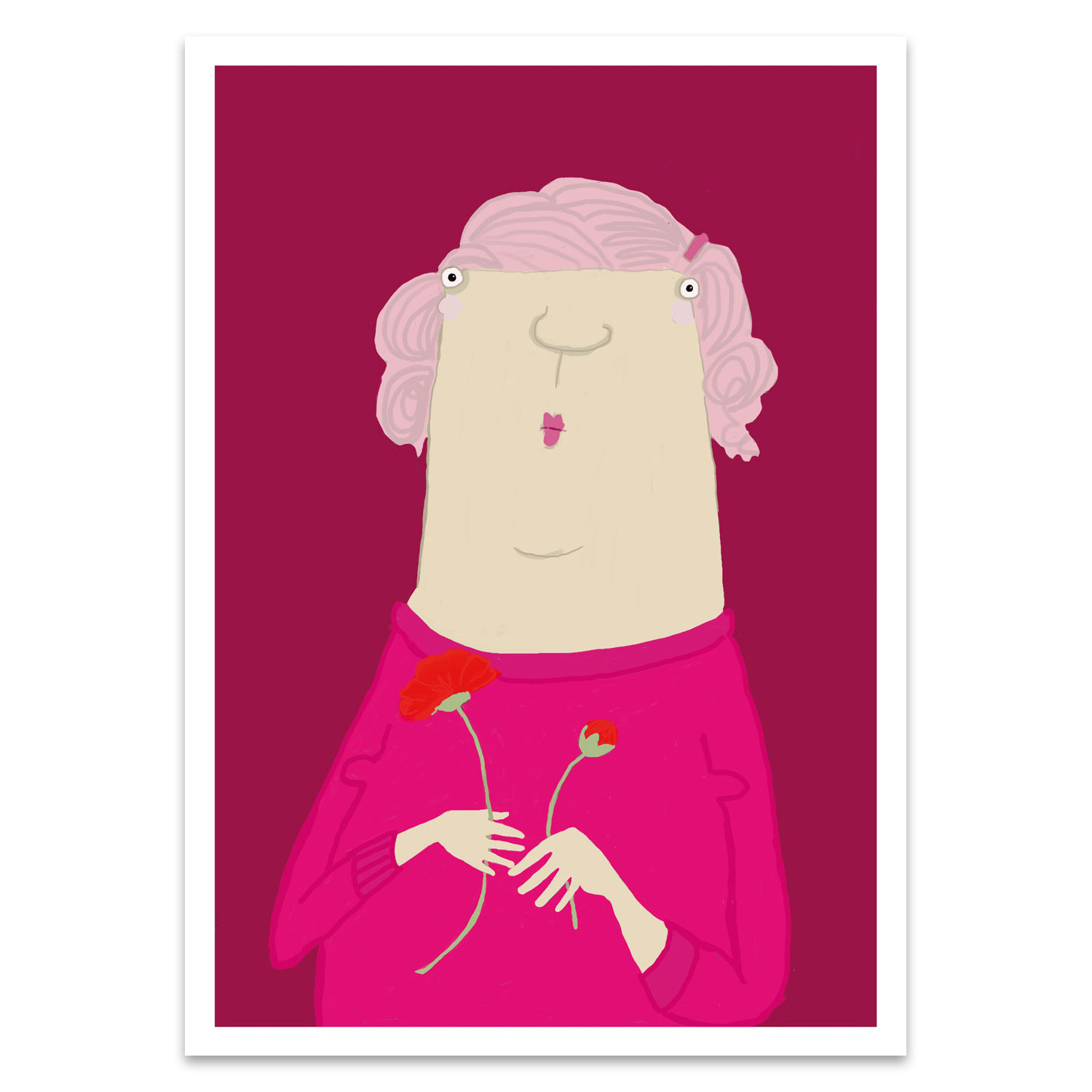 Postkarte kittiekatstudio "Poppy" von kittiekatstudio