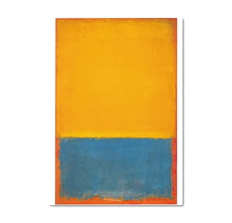 Postkarte Mark Rothko "Gelb und Blau (Gelb, Blau und Orange), 1955" Kunst 