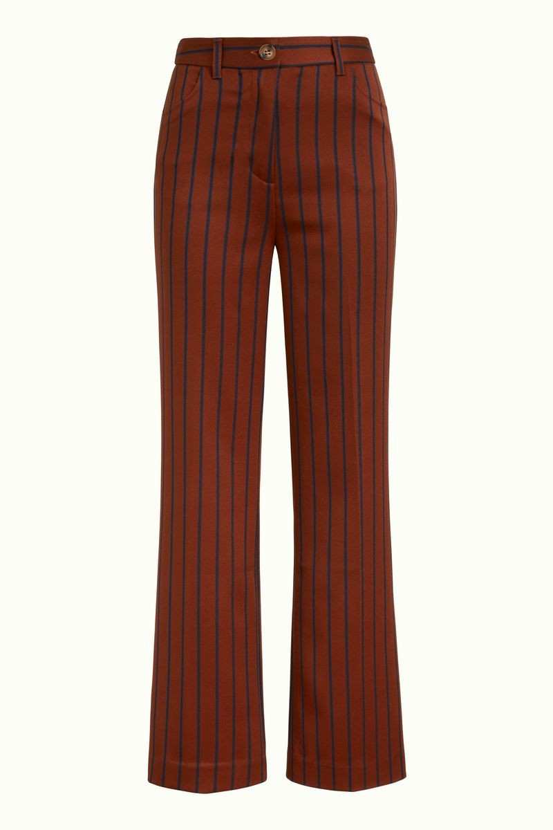 King Louie Marcie Pants Cubano Stripe, Farbe: Patina Brown, Hose King Louie Marcie Pants Cubano Stripe, Farbe: Patina Brown, Hose