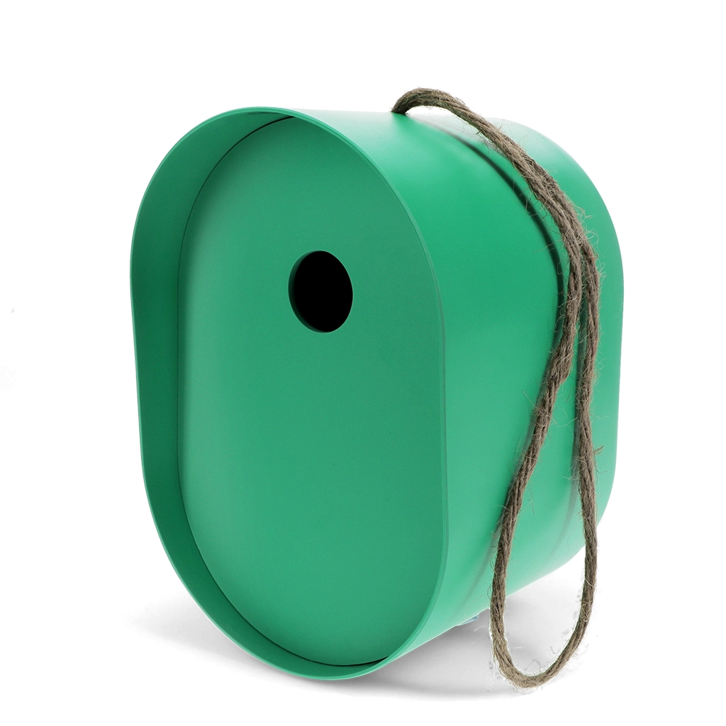 Ovales Vogelhaus aus Bambusfaser - Grün, ca. 14 x 42 cm