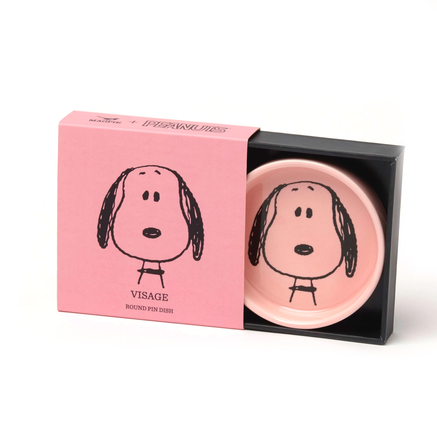 The Peanuts kleine Schale VISAGE, Snoopy Pin Dish, D. ca.8 cm, rosa