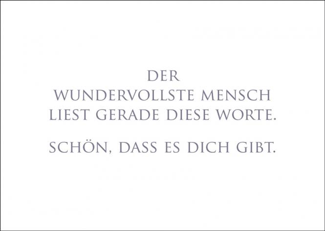 Wunderwort Postkarte "Der wundervollste Mensch…"