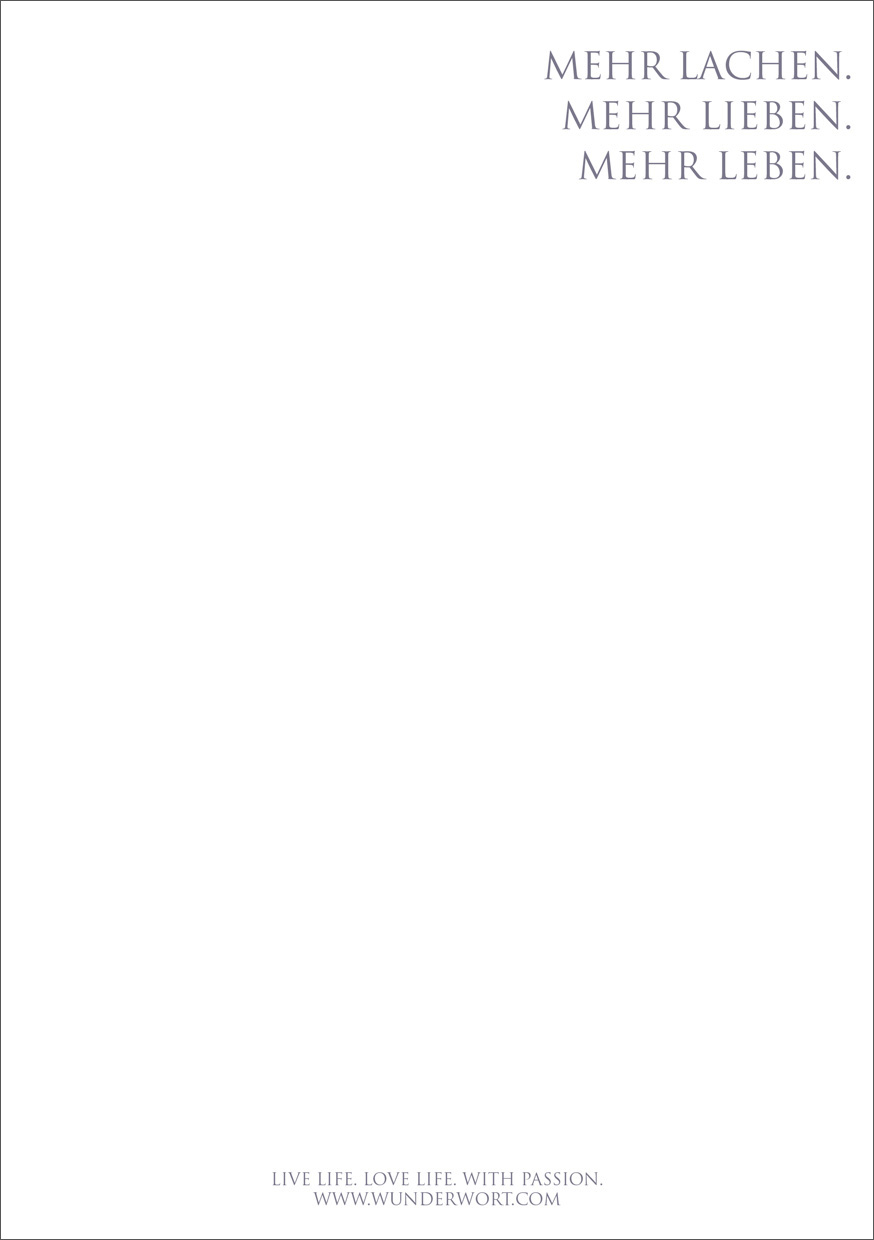 Wunderwort Schreibblock "MEHR LACHEN LIEBEN LEBEN"