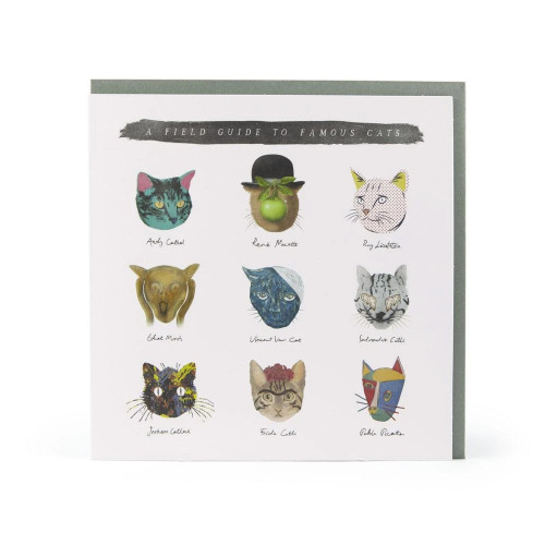 Doppelkarte " A Field Guide To Famous Cats  " von U Studio Katzen in der Kunscht