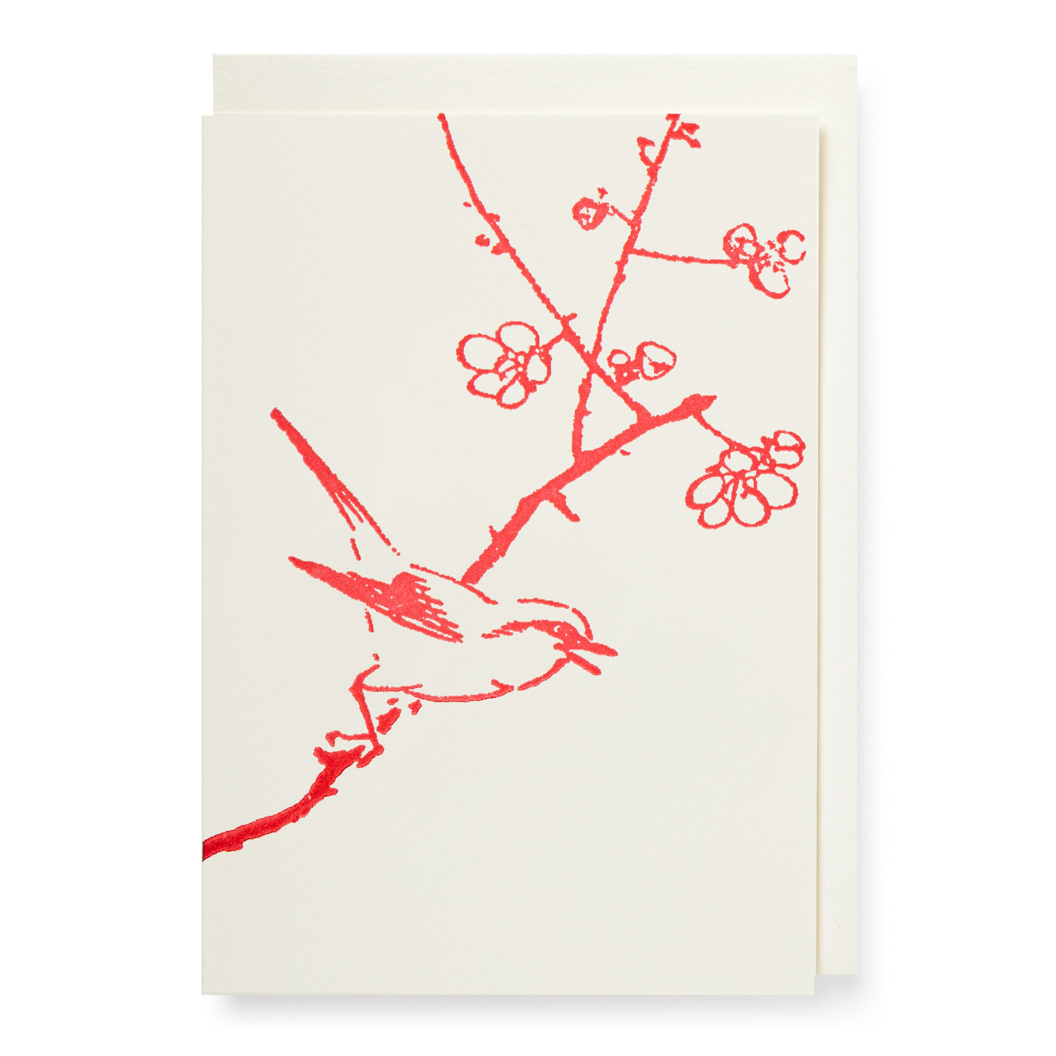 Grußkarte Letterpress - Blossom Bird