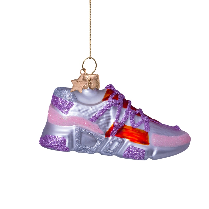 Weihnachtskugel Sneaker rosa/orange, Schuh, ca. 6 cm von Vondel