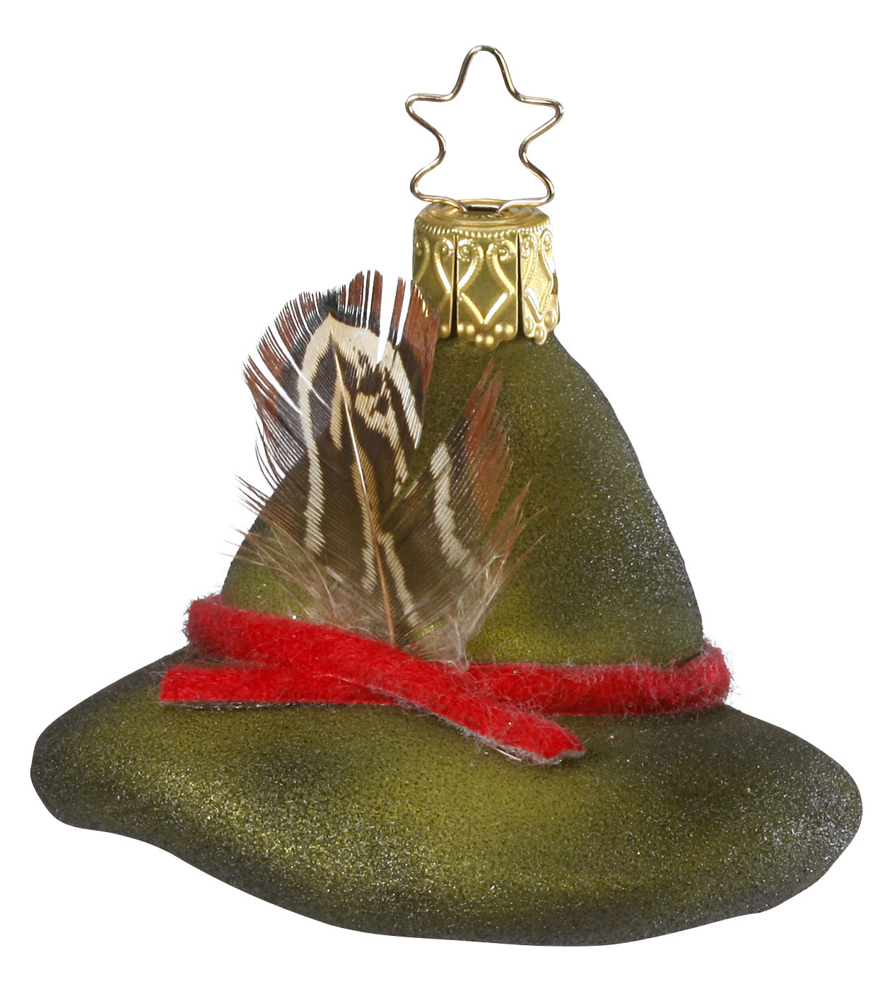 inge-glas-foersterhut Inge Glas Christbaumkugel Försterhut, ca. 4,5 cm, Wald