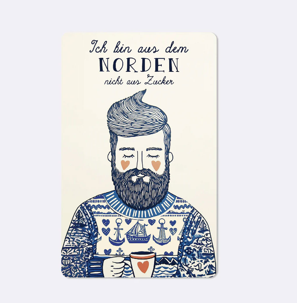 Lunacard Postkarte Nordic Man