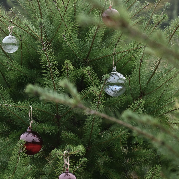 Weihnachtskugel Glasöse rot, ca. 10 cm  , Glas