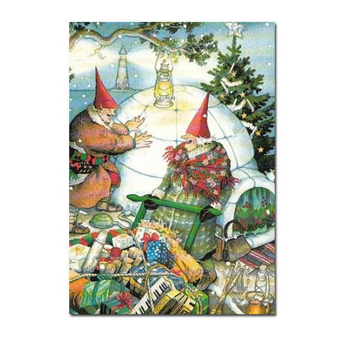 Postkarte Inge Löök "Frauen mit Spitzhüten "  Löök Postkarte, Weiber, Freundschaft, Weihnachten