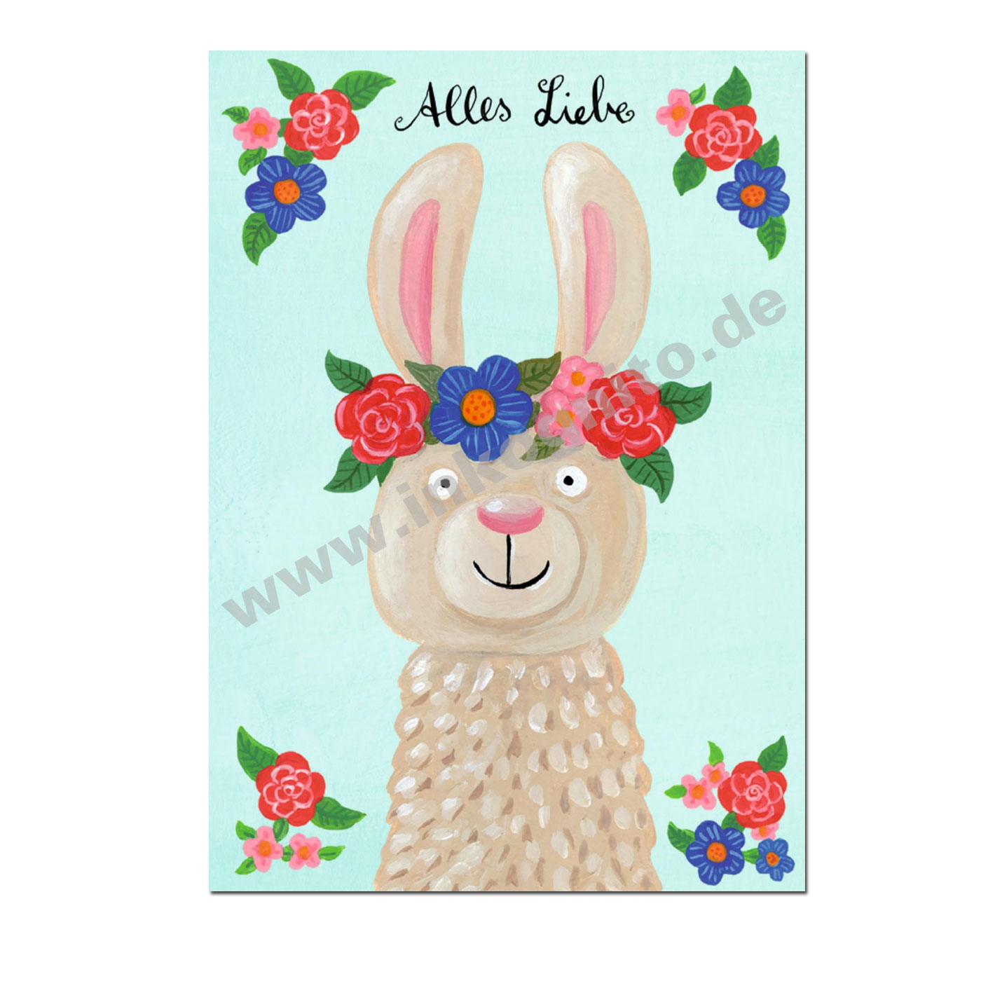 Inkognito Postkarte Lama oder Hase? Inkognito Postkarte Lama oder Hase?