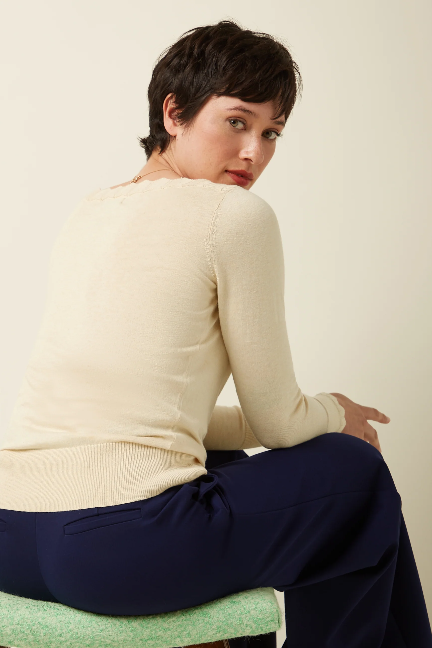 King Louie Audrey Top Cocoon, Farbe Cream 