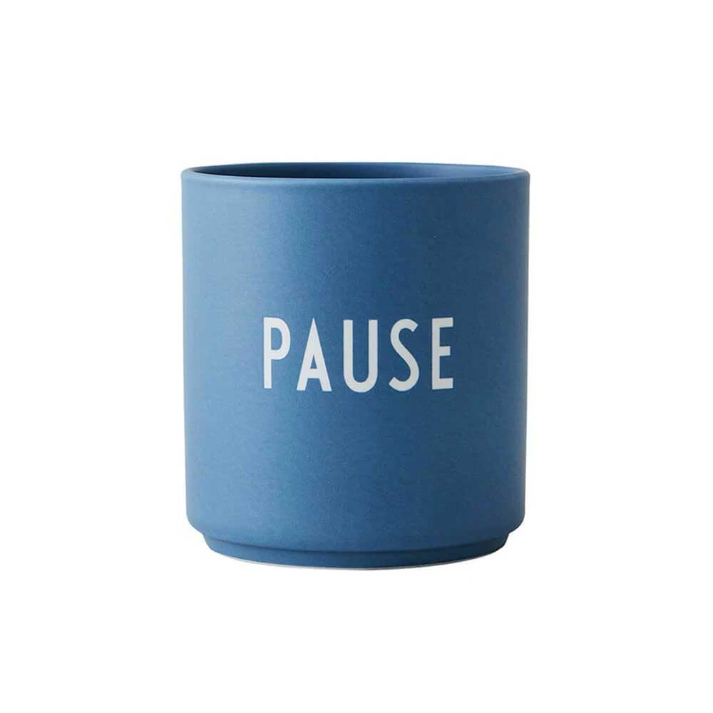 Design Letters Favourite Cup PAUSE, Becher Porzellan, Farbe: Blau Design Letters Favourite Cup PAUSE, Becher Porzellan, Farbe: Blau