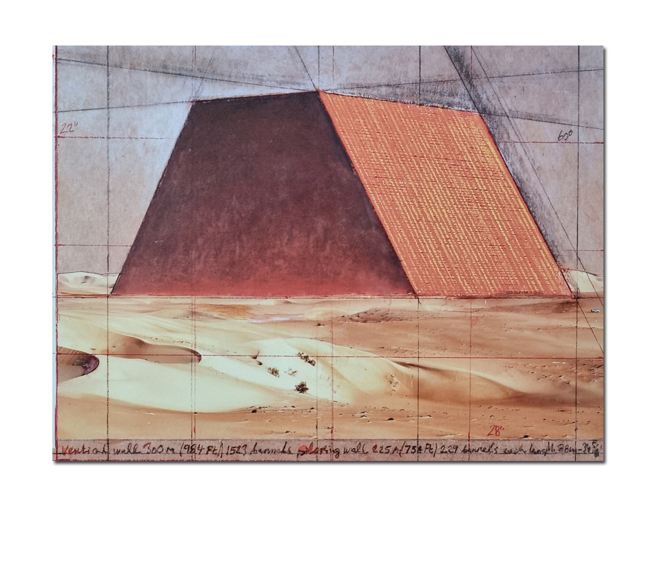Postkarte Christo "The Mastaba of Abu Dhabi, 2007", Kunst