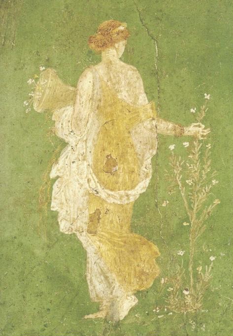 Postkarte Flora der Frühling, Pompeji, Kunst
