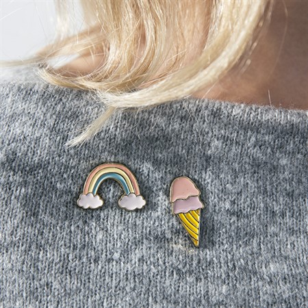 Emaille Pin "Regenbogen"von timi, Button Emaille Pin "Regenbogen"von timi, Button