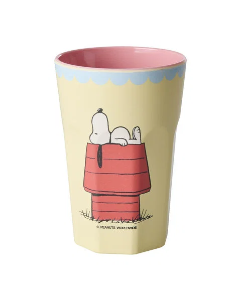 Rice Peanuts Großer Melamin Becher creme Snoopy Print, 400 ml