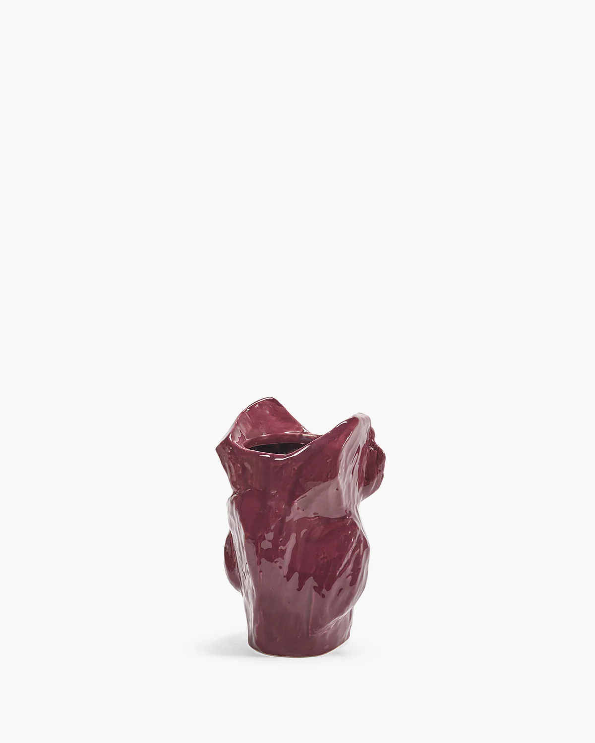 Eule Vase XS aubergine After Midnight, Kollektion Midnight creatures von Marni, Höhe ca. 12 cm