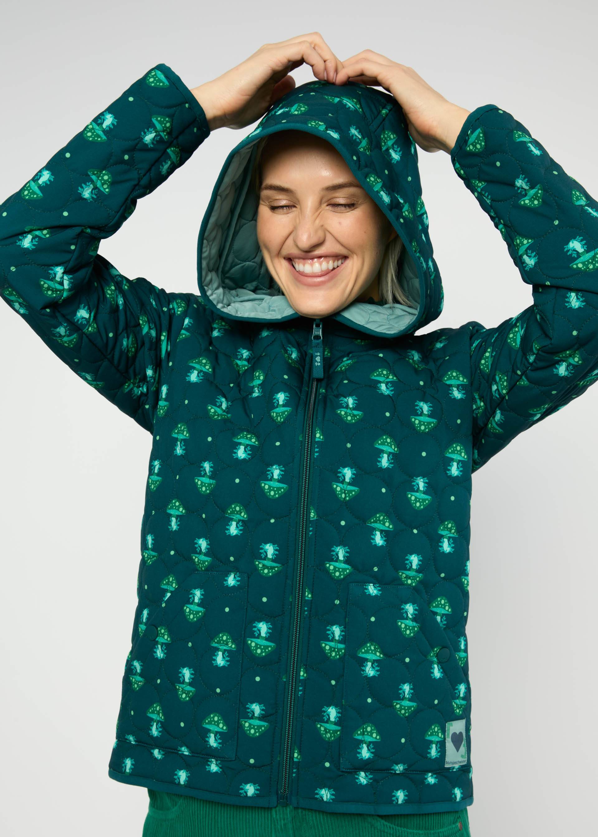 % Blutsgeschwister Softshelljacke Reversible Plopp - magical night mushroom