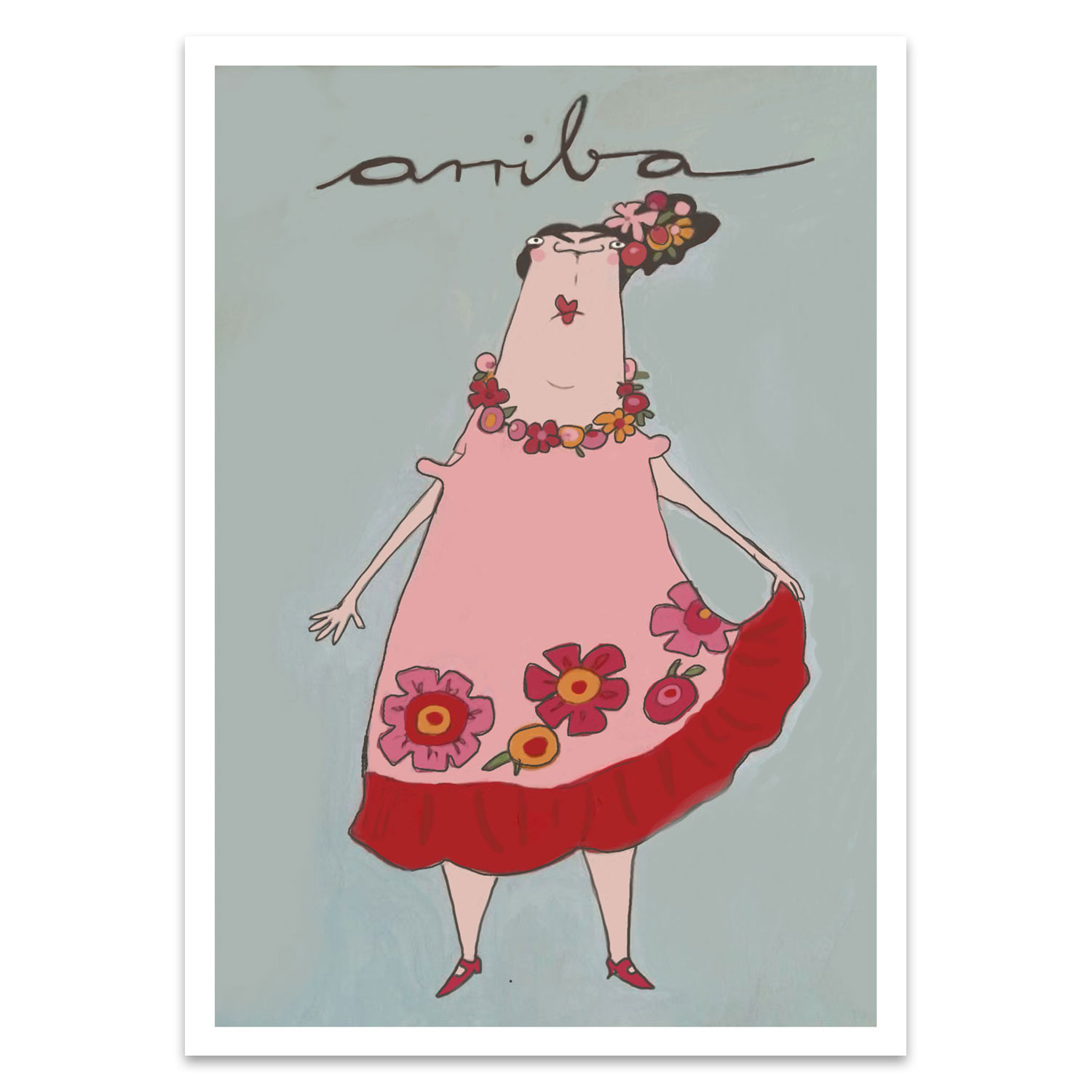 Postkarte kittiekatstudio "arriba" von kittiekatstudio