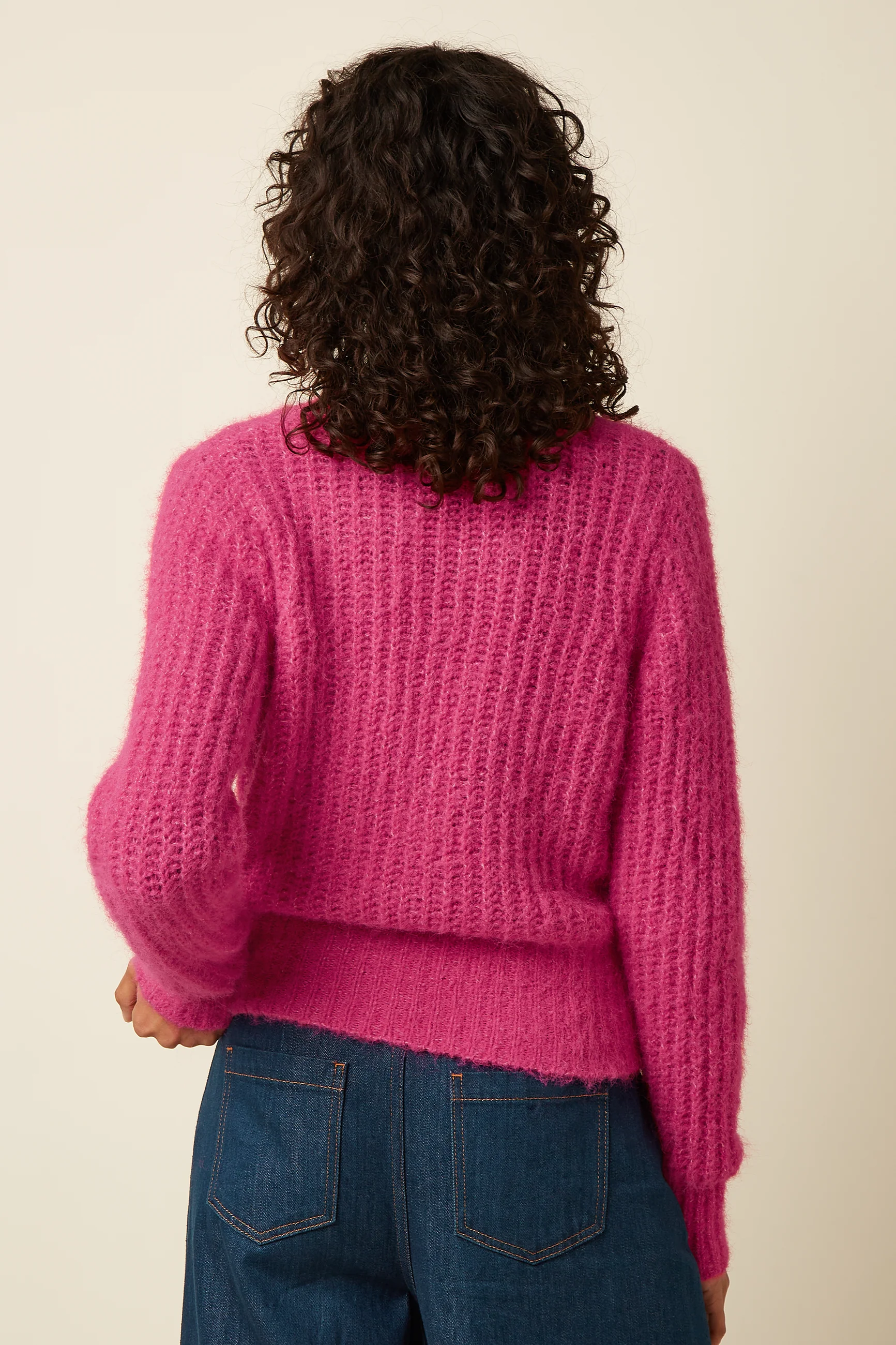 King Louie Strickjacke Fiora Cardi Hollow,  Farbe Neon Pink