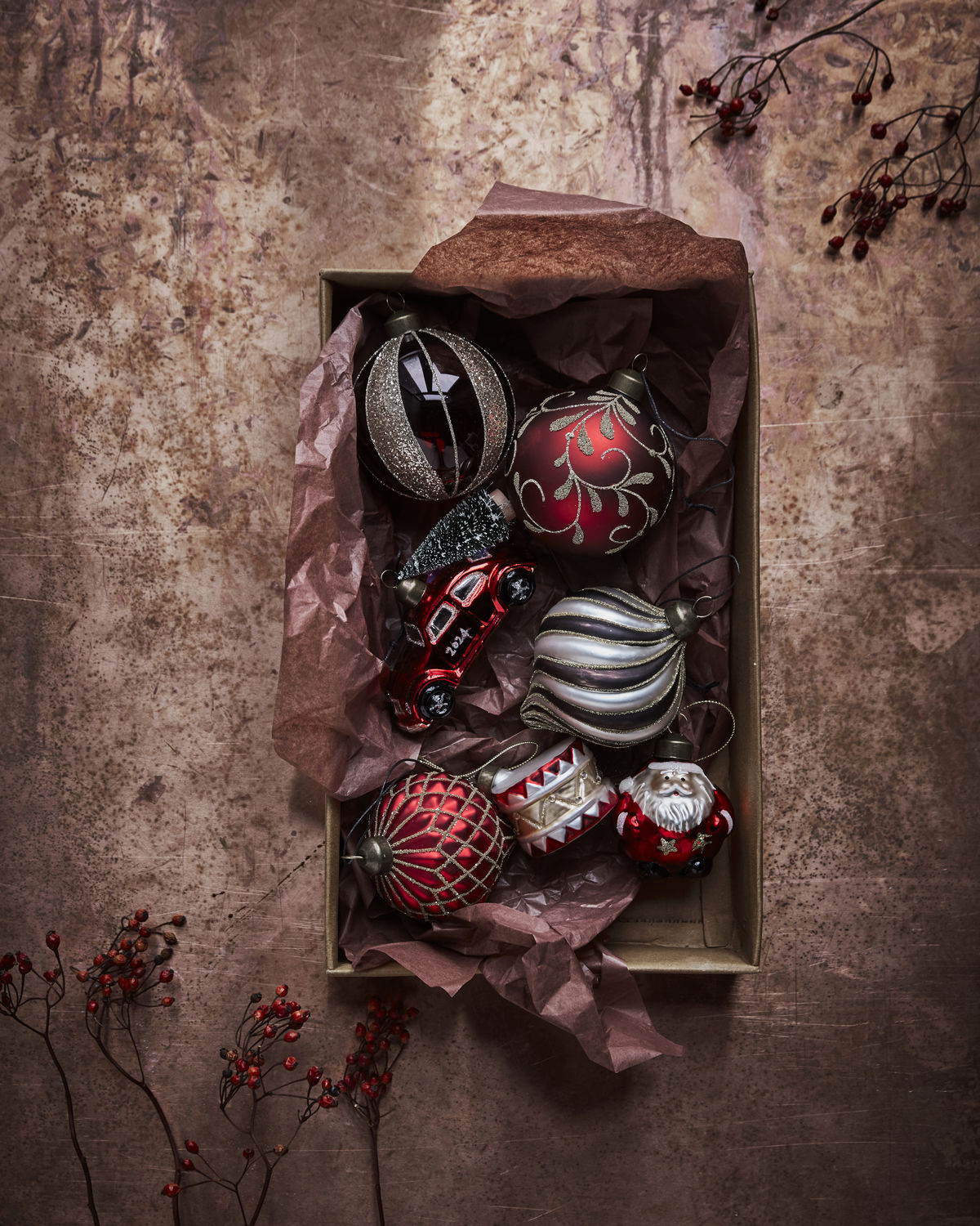 % House doctor XMAS Weihnachtskugel "MULT" Burgundy von House doctor, ca. 10 cm  