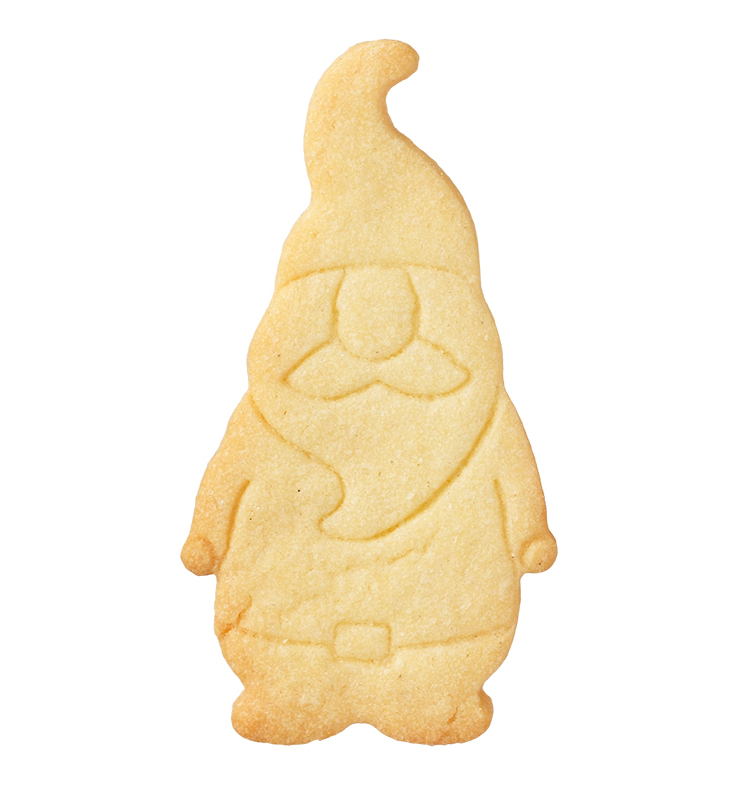 Ausstecherle Weihnachtswichtel, 9cm, Edelstahl von Birkmann, mit Innenprägung, Prägeausstecher, Ausstechform