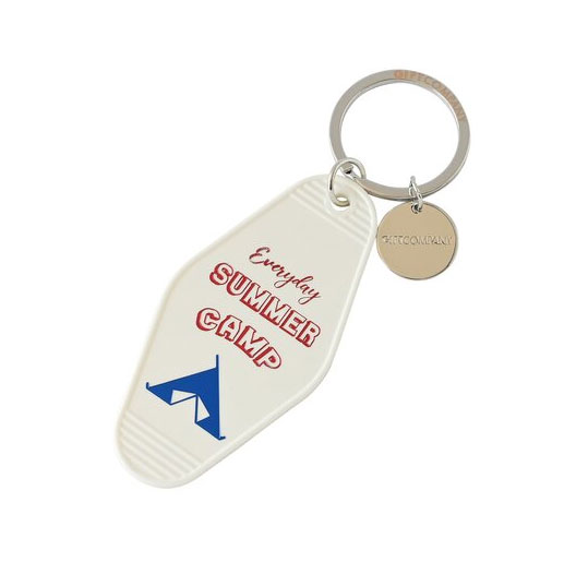 % Schlüsselanhänger, Summer Camp, weiß, Key Club by GC, ca. 12 cm  , Camping