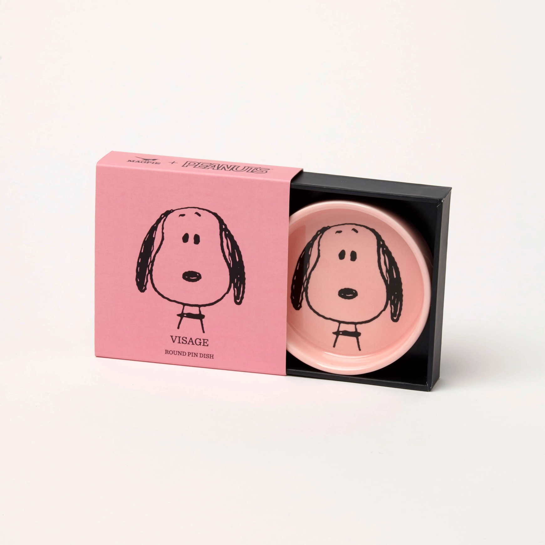 The Peanuts kleine Schale VISAGE, Snoopy Pin Dish, D. ca.8 cm, rosa