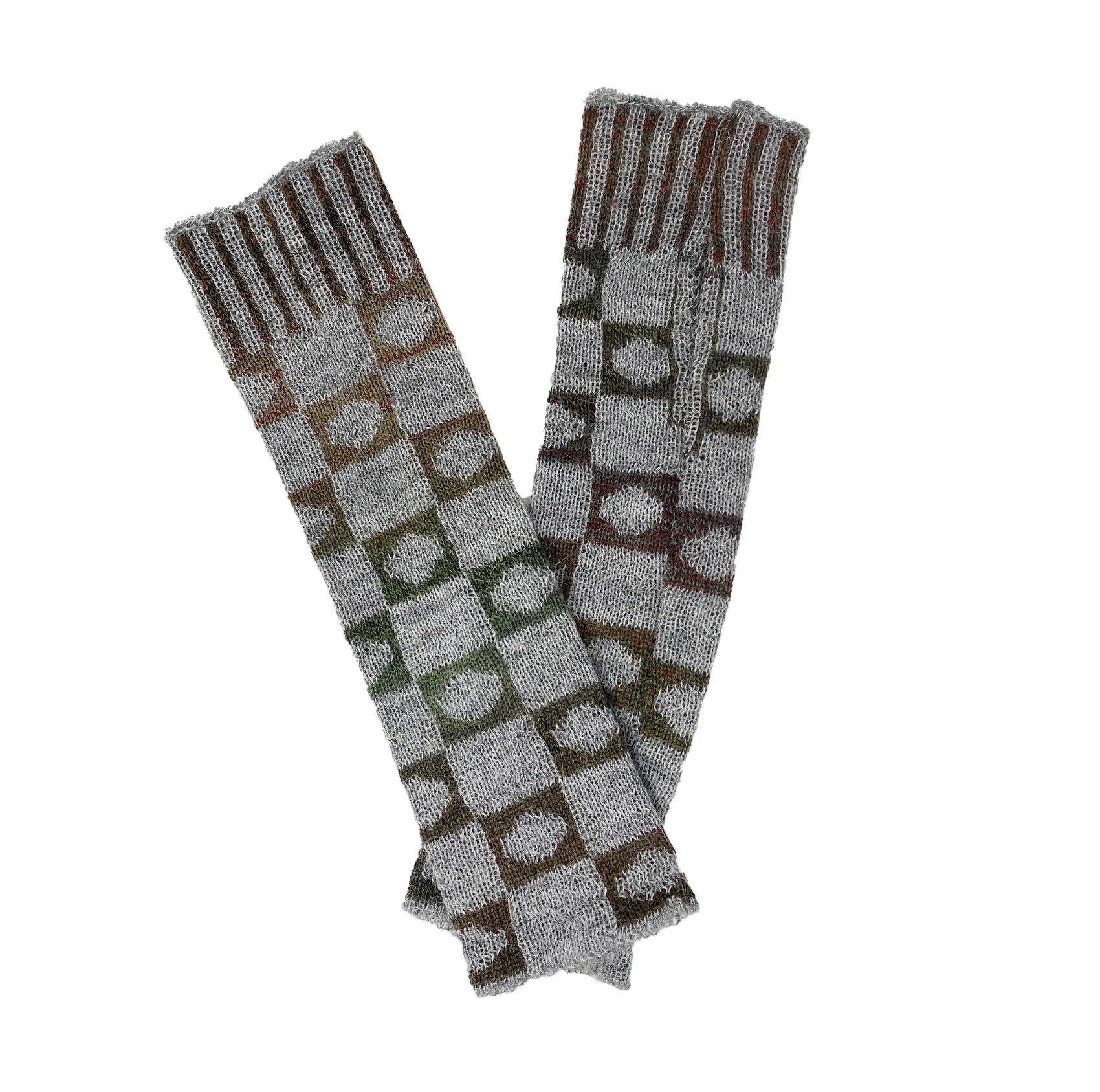 McKernan Handstulpen "QUINTO" HILL WALK, ca. 27 x 8 cm, 50 % Wolle, 50 % Alpaka, Pulswärmer