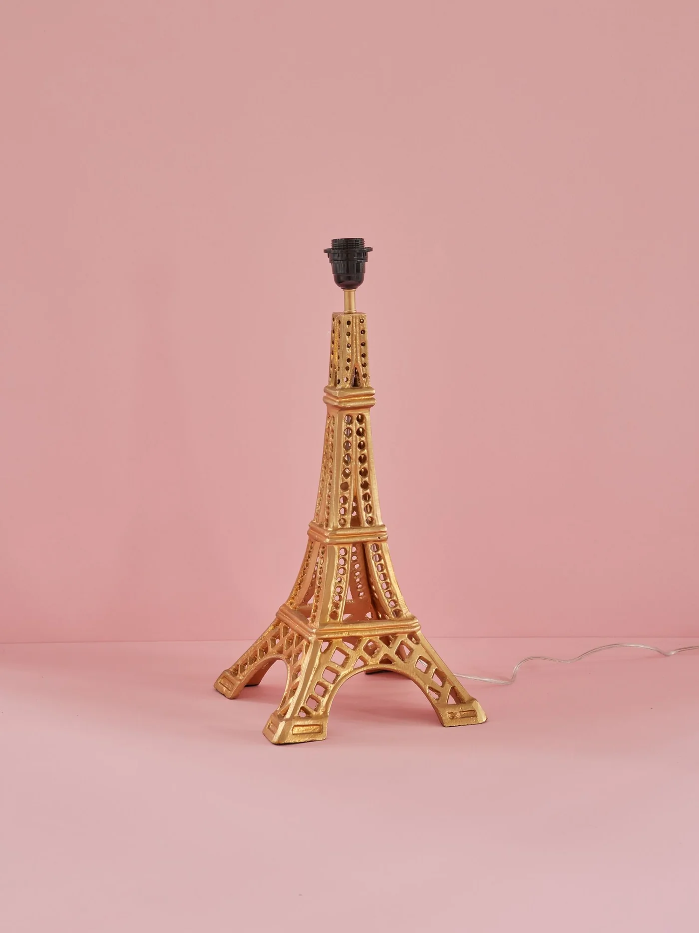 Rice Lampenfuß Eiffelturm, groß, Metall Lampe - Gold von Rice , Höhe ca. 57 cm