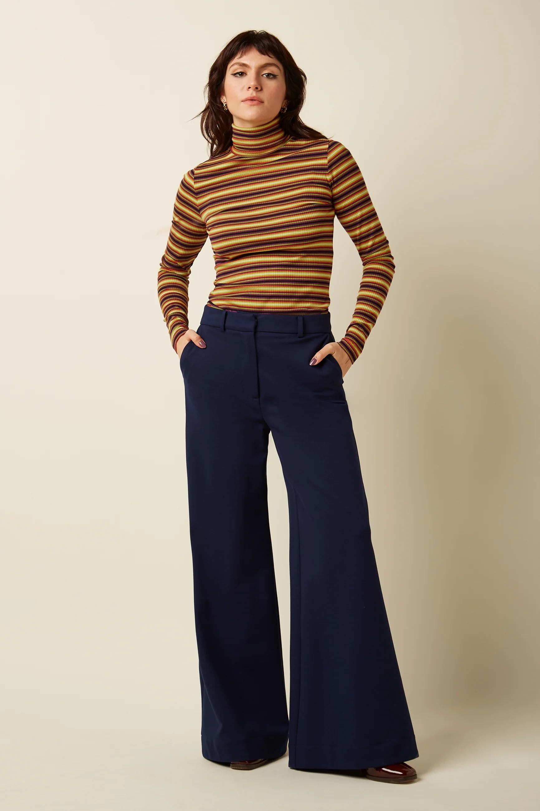 King Louie Rollneck Top Eira Stripe, Farbe Multi Color - Eira Stripe