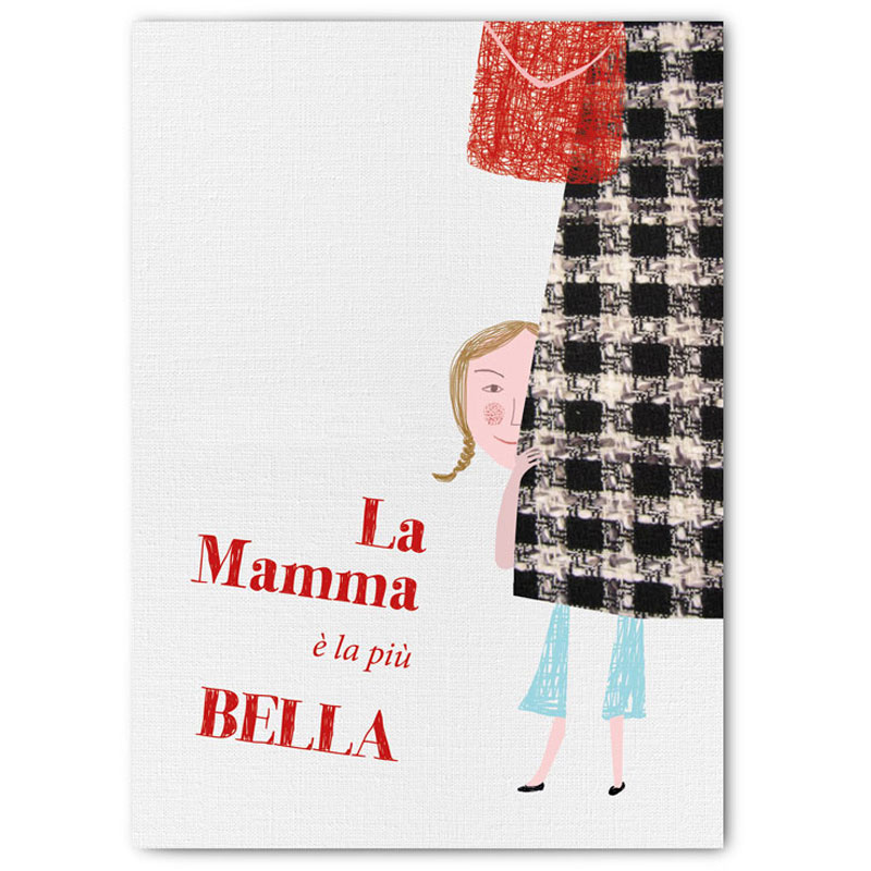Postkarte " La Mamma é la piú BELLA", Muttertag, von Fritzante