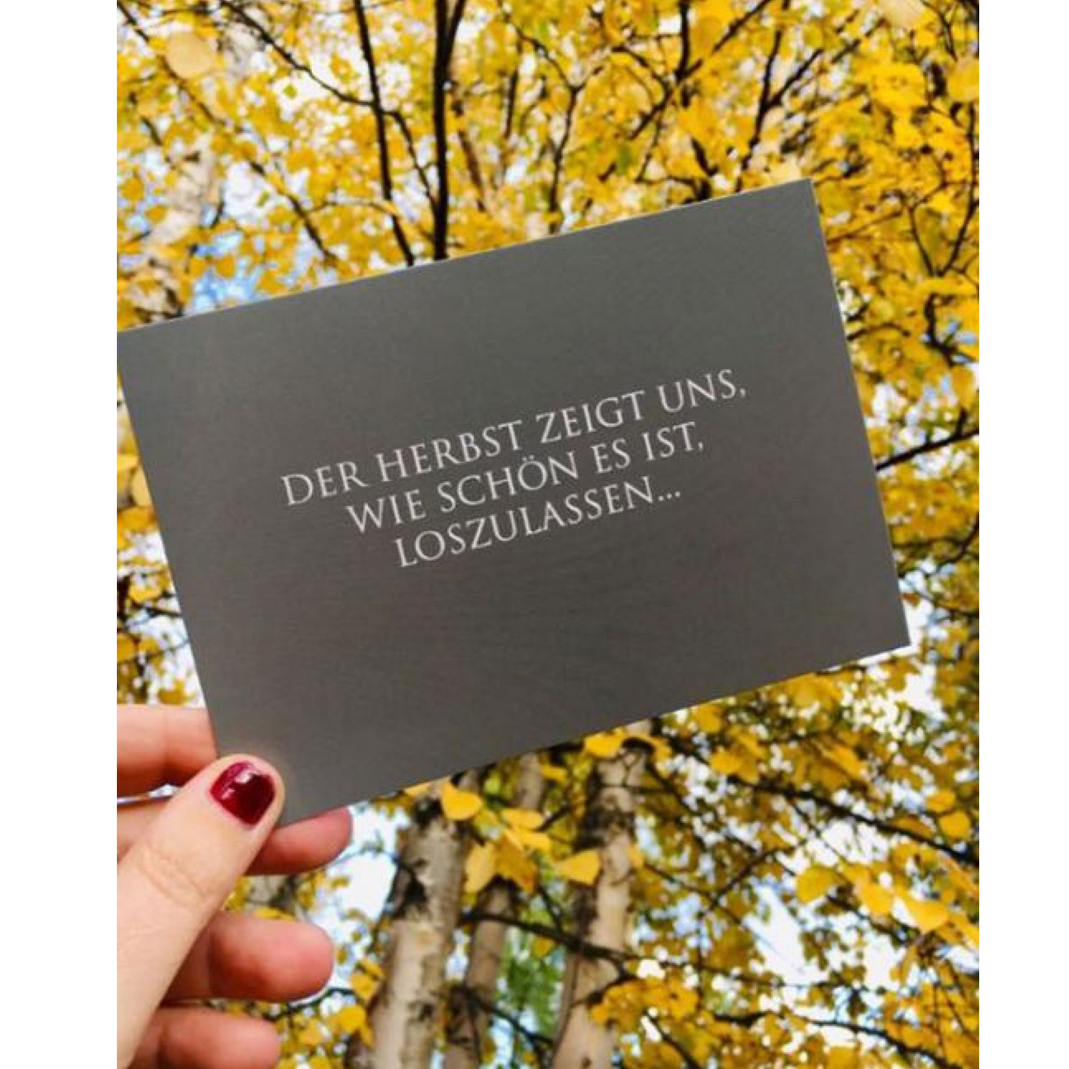 Wunderwort Postkarte "Der Herbst zeigt uns…"